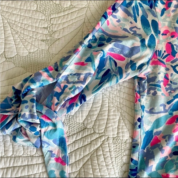 NWOT Lilly Pulitzer Preston Dress With Tie Sleeves In Breakaway TWave Party - Picture 11 of 15